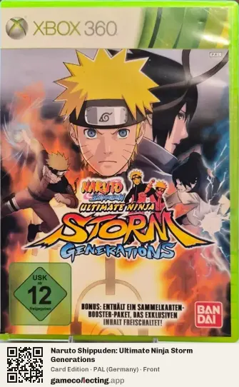 Naruto Shippuden: Ultimate Ninja Storm Generations Xbox 360, Germany box front