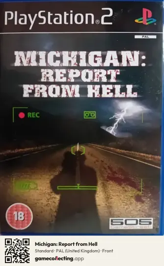 Michigan: Report from Hell PlayStation 2, United Kingdom box front