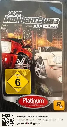 Midnight Club 3: DUB Edition PlayStation Portable, Germany box front