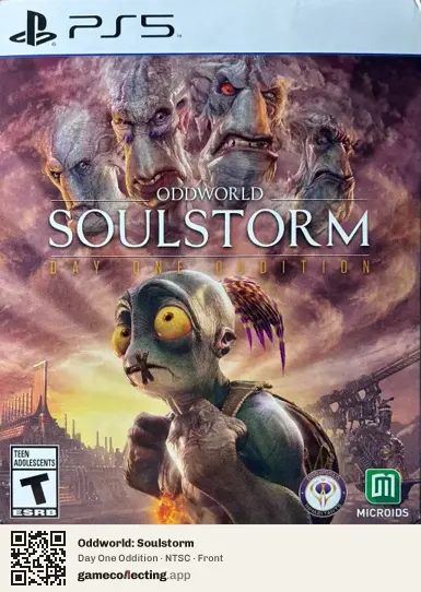 Oddworld: Soulstorm PlayStation 5, NTSC box front