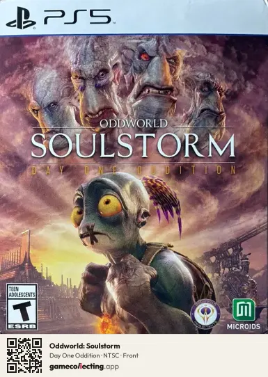 Oddworld: Soulstorm PlayStation 5, NTSC box front