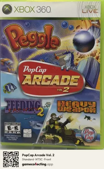 PopCap Arcade Vol. 2 Xbox 360, NTSC box front