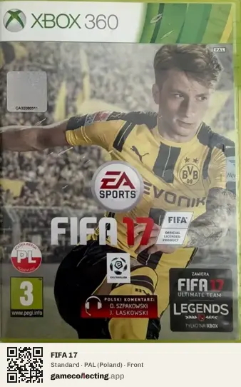 FIFA 17 Xbox 360, Poland box front