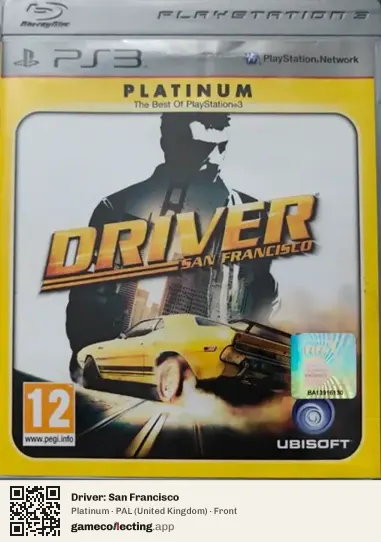 Driver: San Francisco PlayStation 3, United Kingdom box front