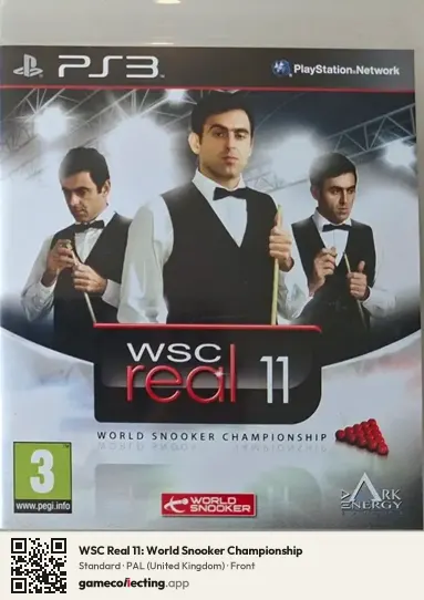 WSC Real 11: World Snooker Championship PlayStation 3, United Kingdom box front