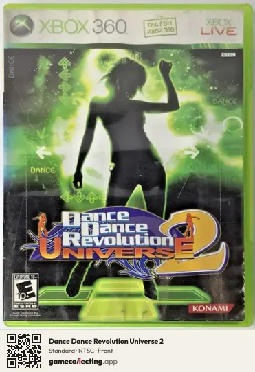 Dance Dance Revolution Universe 2 Xbox 360, NTSC box front