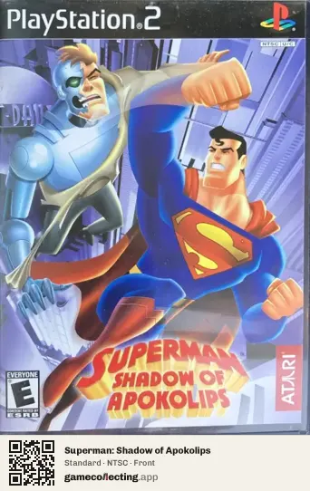 Superman: Shadow of Apokolips PlayStation 2, NTSC box front
