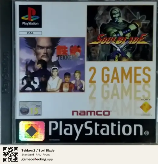 Tekken 2 / Soul Blade PlayStation, PAL box front