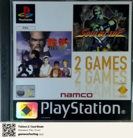 Tekken 2 / Soul Blade PlayStation, PAL box front