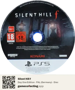 Silent Hill f PlayStation 5, PAL disc