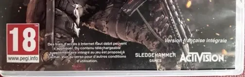 Call of Duty: Advanced Warfare, the PEGI square on its front