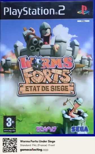 Worms Forts: Under Siege PlayStation 2, France box front