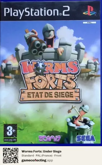 Worms Forts: Under Siege PlayStation 2, France box front