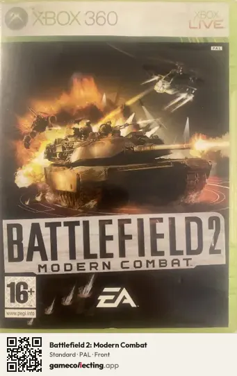 Battlefield 2: Modern Combat Xbox 360, PAL box front