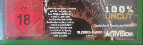 Call of Duty: Advanced Warfare, the USK square on its front