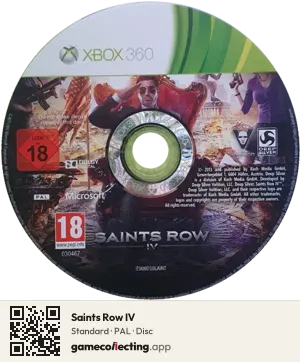 Saints Row IV Xbox 360, PAL disc
