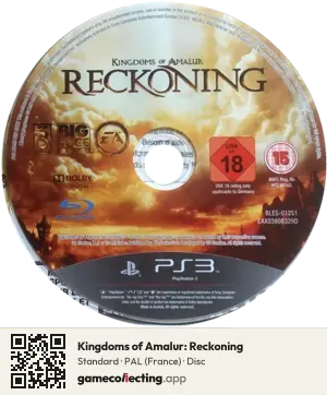 Kingdoms of Amalur: Reckoning PlayStation 3, PAL disc