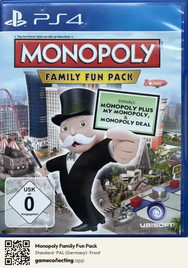 Monopoly Family Fun Pack PlayStation 4, Germany box front