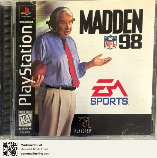 Madden NFL 98 PlayStation, NTSC box front
