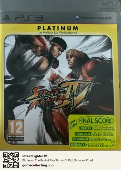 Street Fighter IV PlayStation 3, France box front