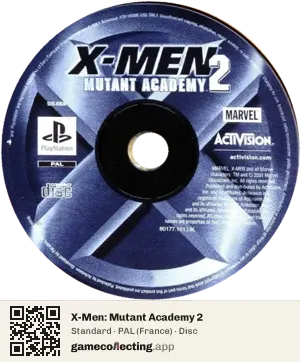 X-Men: Mutant Academy 2 PlayStation, PAL disc