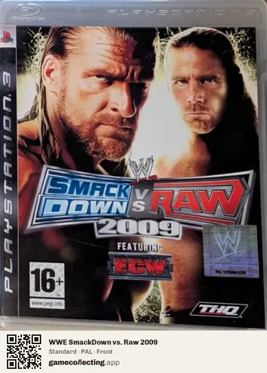 WWE SmackDown vs. Raw 2009 PlayStation 3, PAL box front
