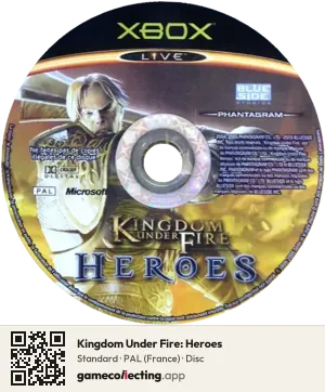 Kingdom Under Fire: Heroes Xbox, PAL disc