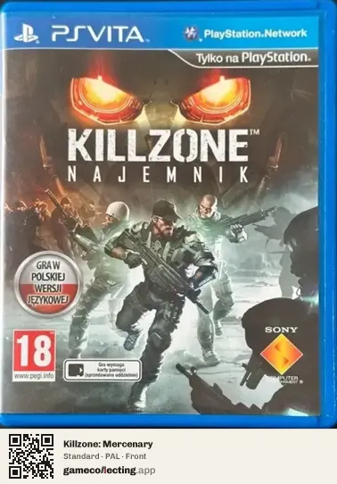 Killzone: Mercenary PlayStation Vita, PAL box front