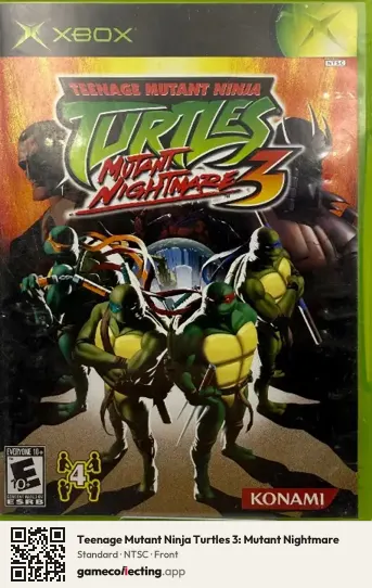 Teenage Mutant Ninja Turtles 3: Mutant Nightmare Xbox, NTSC box front