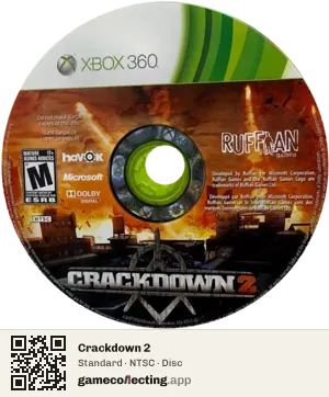 Crackdown 2 Xbox 360, NTSC disc