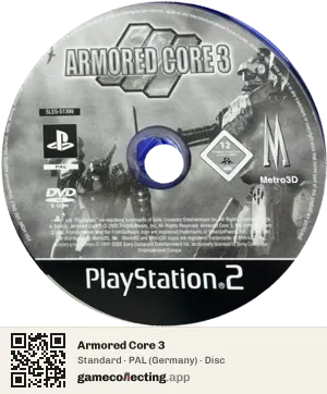 Armored Core 3 PlayStation 2, PAL disc
