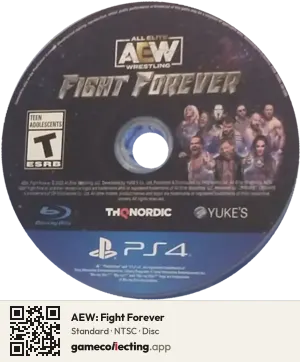 AEW: Fight Forever PlayStation 4, NTSC disc
