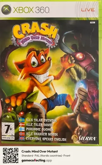 Crash: Mind Over Mutant Xbox 360, Nordic countries box front