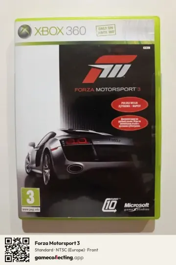 Forza Motorsport 3 Xbox 360, Europe box front