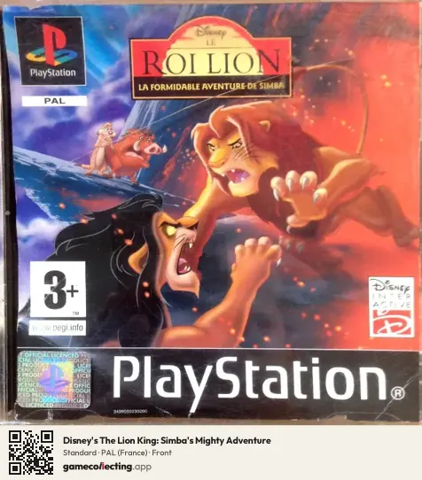 Disney's The Lion King: Simba's Mighty Adventure PlayStation, France box front