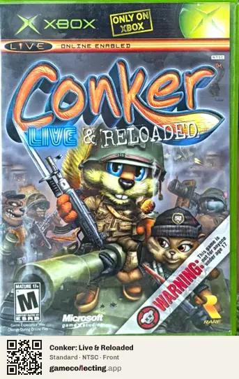 Conker: Live & Reloaded Xbox, NTSC box front
