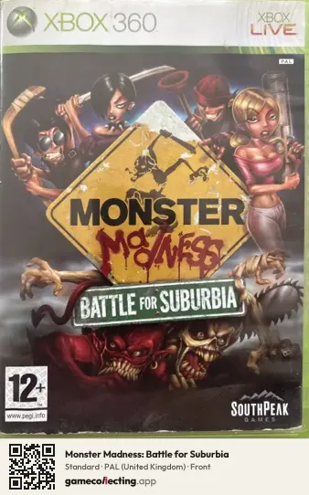 Monster Madness: Battle for Suburbia Xbox 360, United Kingdom box front