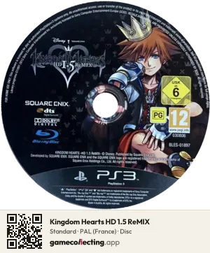 Kingdom Hearts HD 1.5 ReMIX PlayStation 3, PAL disc