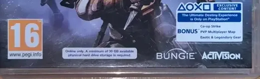Destiny: The Taken King, the PEGI square on its front