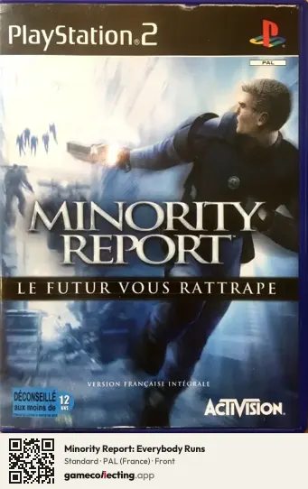 Minority Report: Everybody Runs PlayStation 2, France box front
