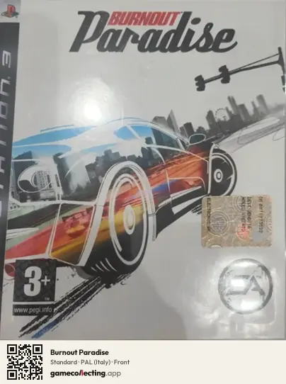 Burnout Paradise PlayStation 3, Italy box front