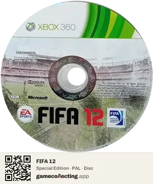 FIFA 12 Xbox 360, PAL disc