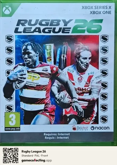 Rugby League 26 Xbox Series X, PAL box front
