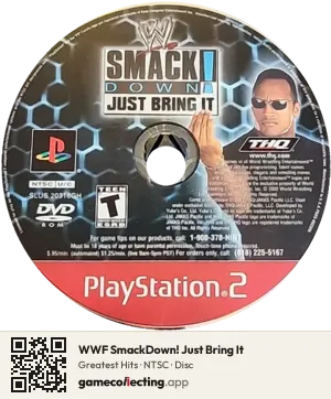 WWF SmackDown! Just Bring It PlayStation 2, NTSC disc