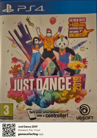 Just Dance 2019 PlayStation 4, PAL box front