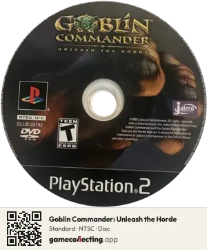 Goblin Commander: Unleash the Horde PlayStation 2, NTSC disc