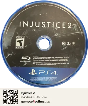 Injustice 2 PlayStation 4, NTSC disc