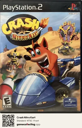 Crash Nitro Kart PlayStation 2, NTSC box front