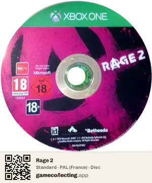 Rage 2 Xbox One, PAL disc