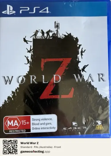World War Z PlayStation 4, Australia box front